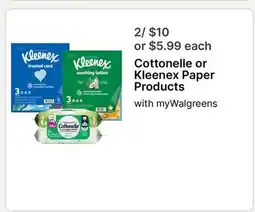 Walgreens Cottonelle / Kleenex Paper Products offer