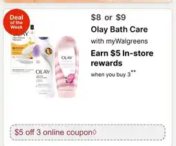 Walgreens Olay Bath Care offer