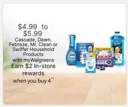 Walgreens Cascade, Dawn, Febreze, Mr. Clean or Swiffer Household Products offer