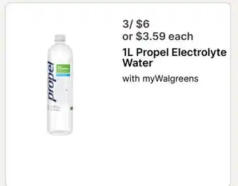 Walgreens 1L Propel Electrolyte Water offer