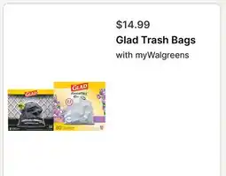 Walgreens Glad Trash Bags offer
