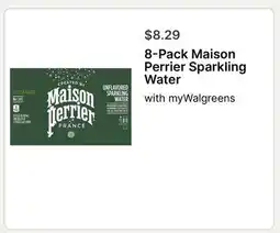 Walgreens 8-Pack Maison Perrier Sparkling Water offer