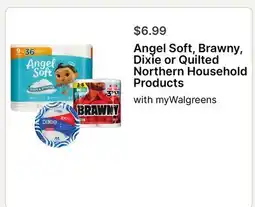 Walgreens Angel Soft, Brawny, Dixie or Quilted Northern Household Products offer