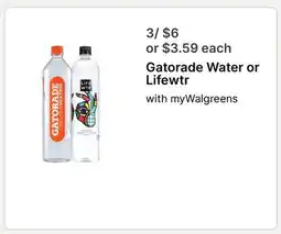 Walgreens Gatorade Water / Lifewtr offer