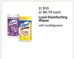 Walgreens Lysol Disinfecting Wipes offer