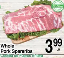 Superior Grocers Whole Pork Spareribs offer