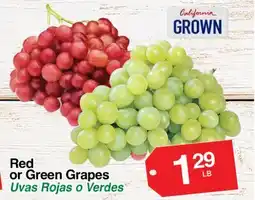 Superior Grocers Red or Green Grapes offer