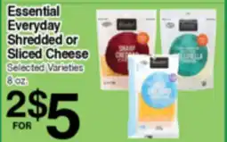 Superior Grocers Essential Everyday Shredded or Sliced Cheese offer