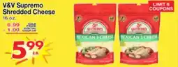 Superior Grocers V&V Supremo Shredded Cheese offer