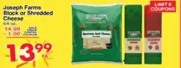 Superior Grocers Joseph Farms Block or Shredded Cheese offer