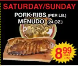 Superior Grocers PORK RIBS (PER LB.) offer