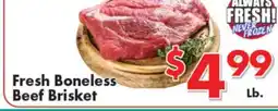 Valley Marketplace Fresh Boneless Beef Brisket offer