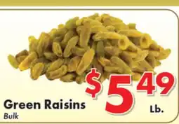 Valley Marketplace Green Raisins offer