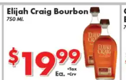 Valley Marketplace Elijah Craig Bourbon offer