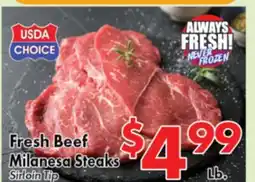 Valley Marketplace Fresh Beef Milanesa Steaks offer