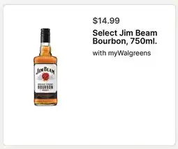 Walgreens Select Jim Beam Bourbon offer