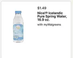 Walgreens Nice! Icelandic Pure Spring Water offer