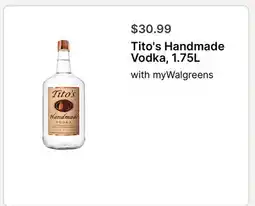 Walgreens Tito's Handmade Vodka offer