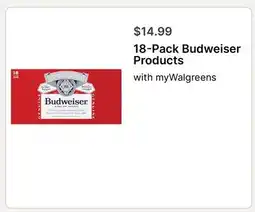 Walgreens 18-Pack Budweiser Products offer