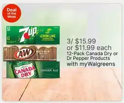 Walgreens 12-Pack Canada Dry / Dr Pepper Products offer