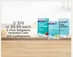 Walgreens 6-Pack Walgreens Hydration Care offer