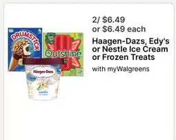 Walgreens Haagen-Dazs, Edy's or Nestle Ice Cream or Frozen Treats offer