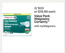 Walgreens Value Pack Walgreens Certainty offer