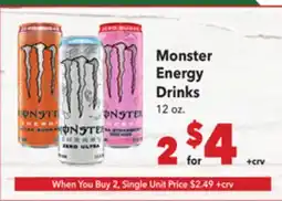 Vallarta Supermarkets Monster Energy Drinks offer