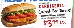 Vallarta Supermarkets Breaded Chicken Milanesa / Milanesa Empanizada de Pollo offer