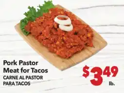 Vallarta Supermarkets Pork Pastor Meat for Tacos / CARNE AL PASTOR PARA TACOS offer