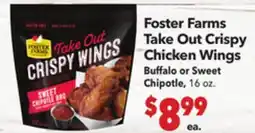 Vallarta Supermarkets Foster Farms Take Out Crispy Chicken Wings offer