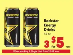 Vallarta Supermarkets Rockstar Energy Drinks offer