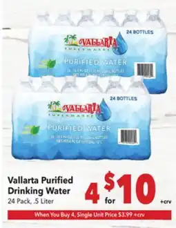 Vallarta Supermarkets Vallarta Purified Drinking Water offer