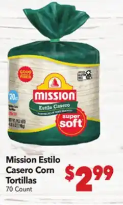 Vallarta Supermarkets Mission Estilo Casero Corn Tortillas offer