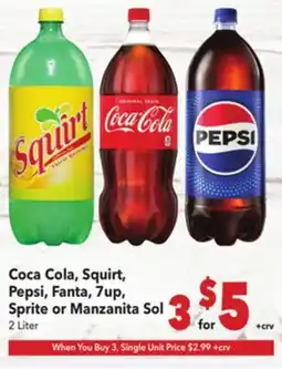 Vallarta Supermarkets Coca Cola, Squirt, Pepsi, Fanta, 7up, Sprite or Manzanita Sol offer