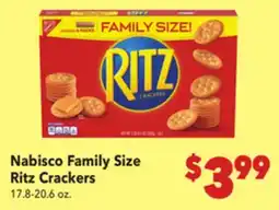 Vallarta Supermarkets Nabisco Family Size Ritz Crackers offer