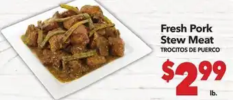 Vallarta Supermarkets Fresh Pork Stew Meat / TROCITOS DE PUERCO offer