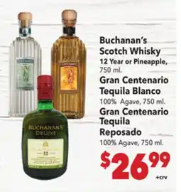 Vallarta Supermarkets Buchanan's Scotch Whisky offer
