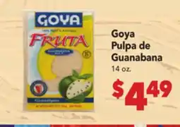 Vallarta Supermarkets Goya Pulpa de Guanabana offer
