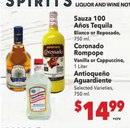Vallarta Supermarkets Sauza 100 Años Tequila Blanco or Reposado offer