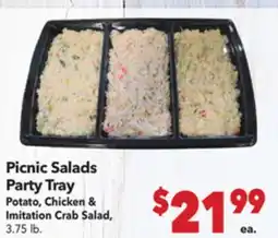 Vallarta Supermarkets Picnic Salads Party Tray offer