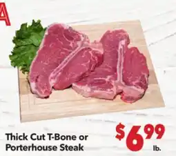 Vallarta Supermarkets Thick Cut T-Bone or Porterhouse Steak offer