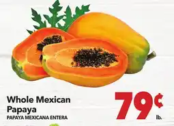 Vallarta Supermarkets Whole Mexican Papaya / PAPAYA MEXICANA ENTERA offer