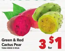 Vallarta Supermarkets Green & Red Cactus Pear / TUNA VERDE O ROJA offer