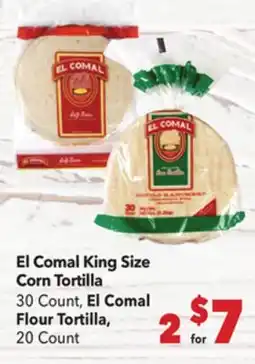 Vallarta Supermarkets El Comal King Size Corn Tortilla offer