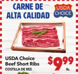 Vallarta Supermarkets USDA Choice Beef Short Ribs / COSTILLA DE RES offer