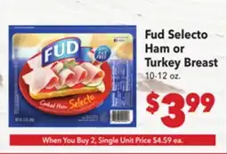 Vallarta Supermarkets Fud Selecto Ham or Turkey Breast offer