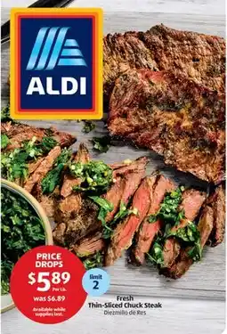 Aldi Fresh Thin-Sliced Chuck Steak offer