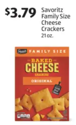 Aldi Savoritz Family Size Cheese Crackers offer