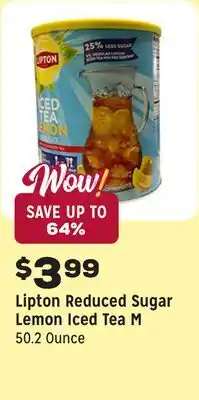 Grocery Outlet Reduced Sugar Lemon Iced Tea M offer
